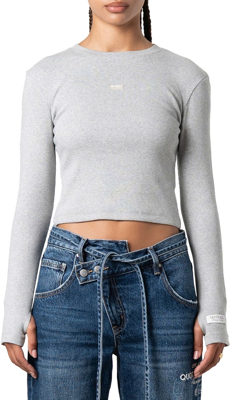 Quotrell Liv Top | Grey Melee Grijs