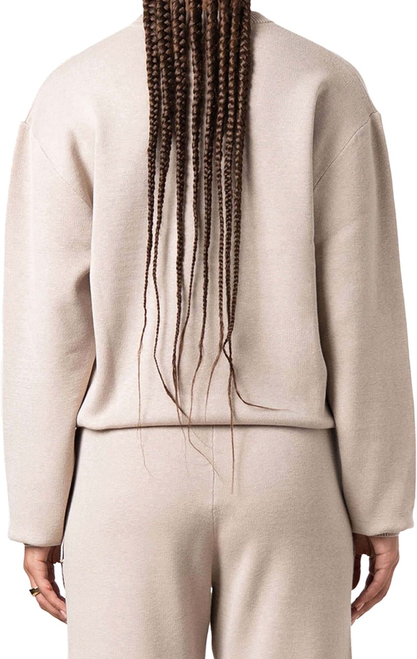 Quotrell Flo Knitted Crewneck | Beige Melee/off Whit Beige