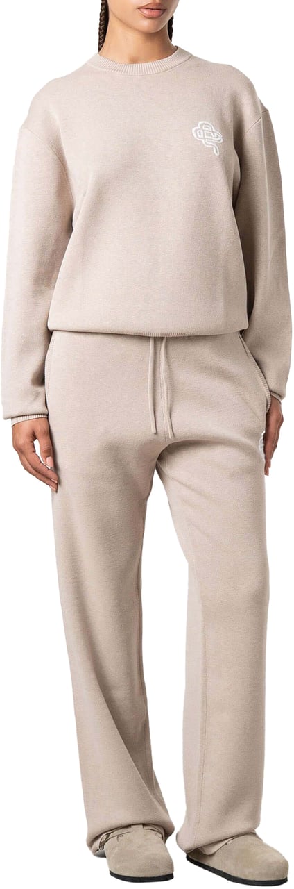 Quotrell Flo Knitted Crewneck | Beige Melee/off Whit Beige