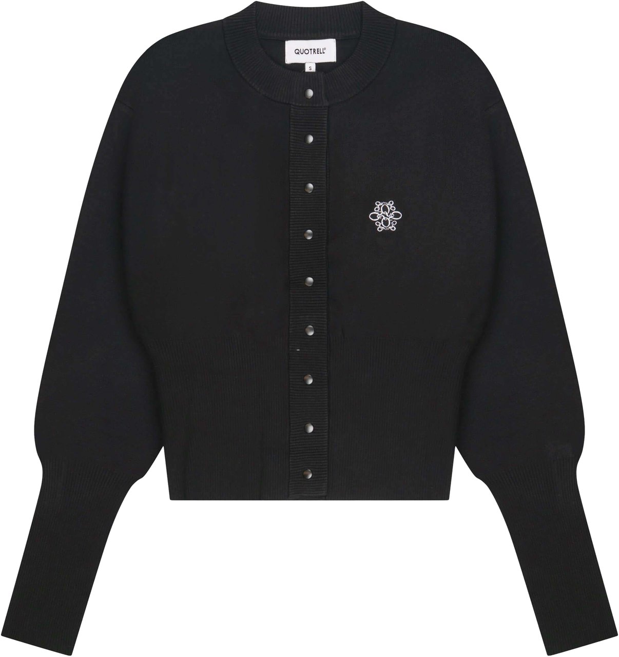 Quotrell Chloe Knitted Cardigan | Black/white Zwart