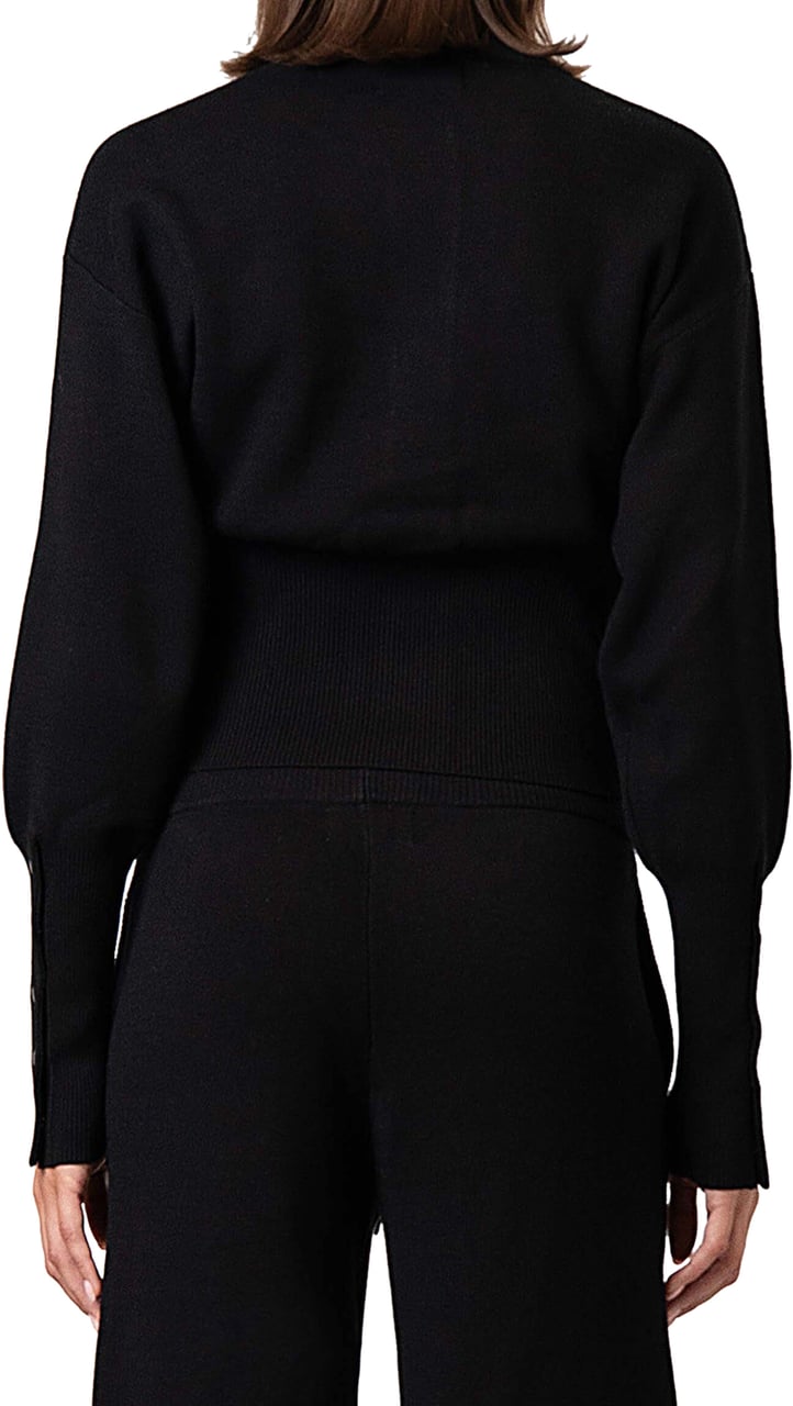 Quotrell Chloe Knitted Cardigan | Black/white Zwart