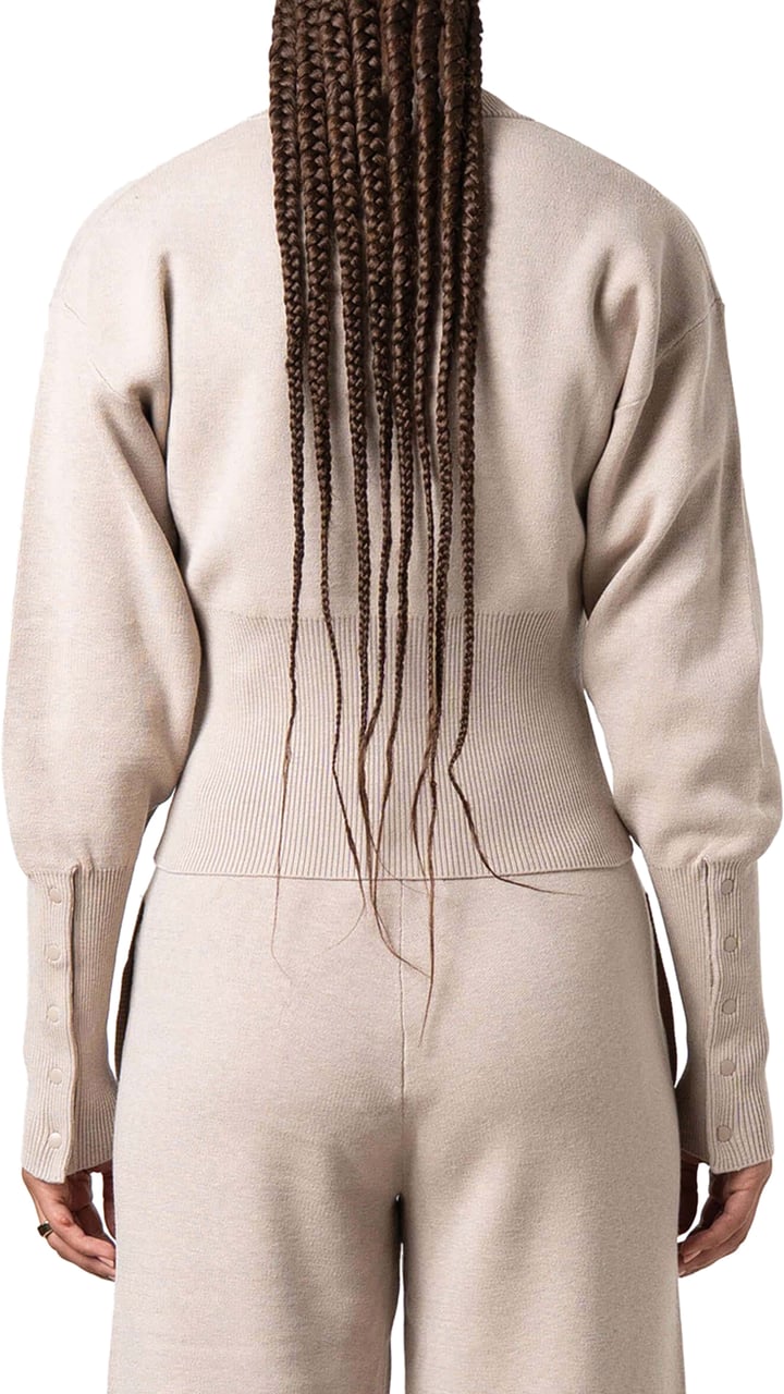 Quotrell Chloe Knitted Cardigan | Beige Melee/off Whit Beige