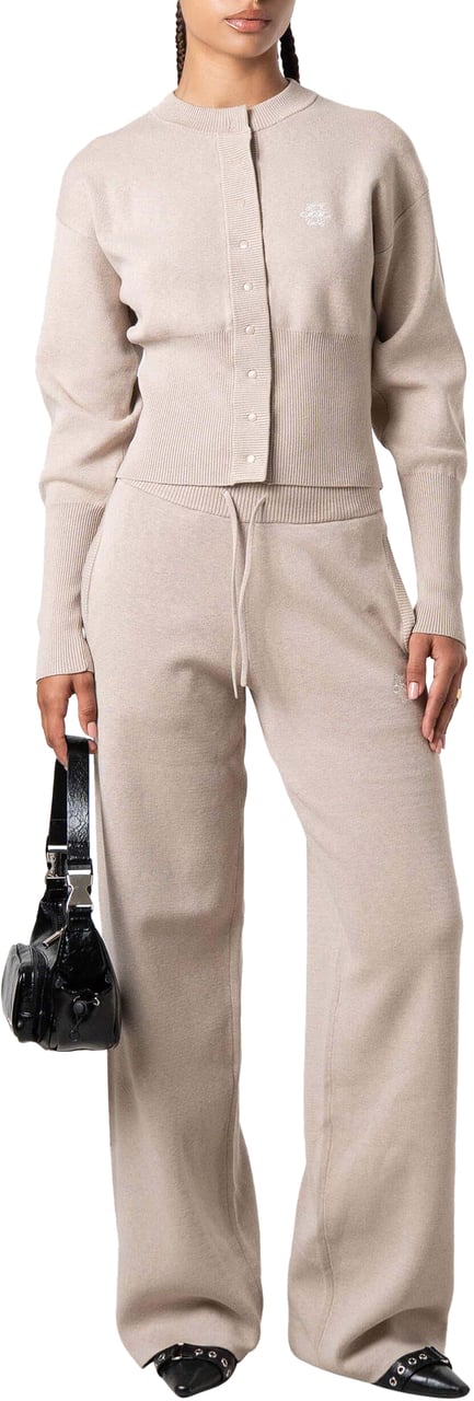 Quotrell Chloe Knitted Cardigan | Beige Melee/off Whit Beige
