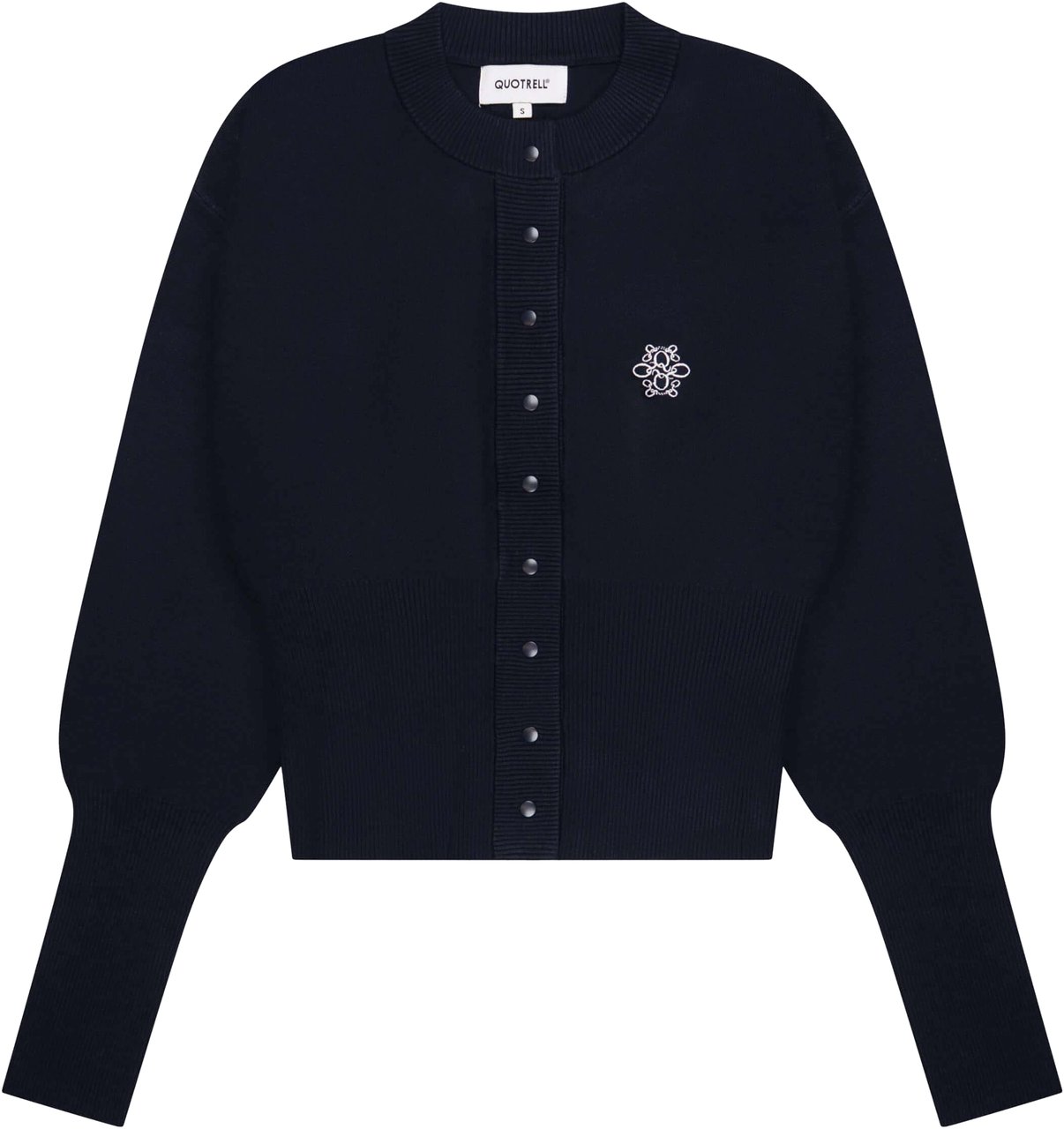 Quotrell Chloe Knitted Cardigan | Navy/white Blauw