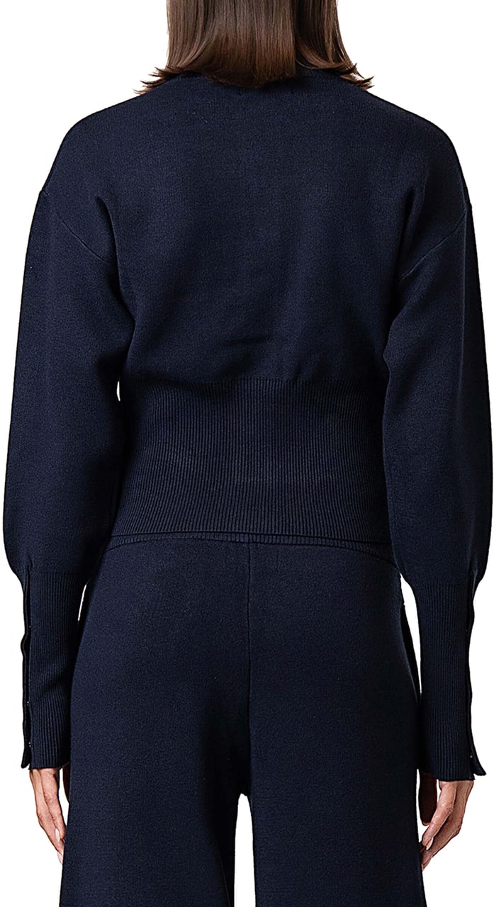 Quotrell Chloe Knitted Cardigan | Navy/white Blauw