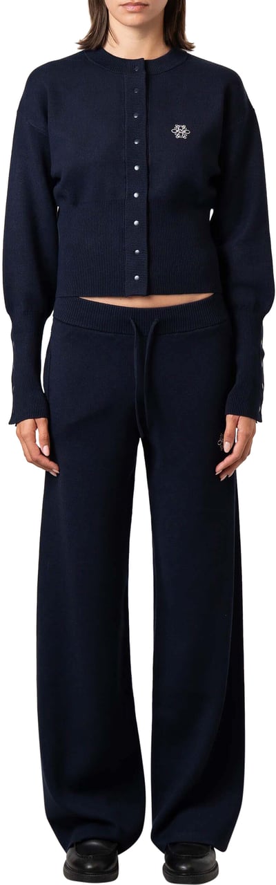 Quotrell Chloe Knitted Cardigan | Navy/white Blauw