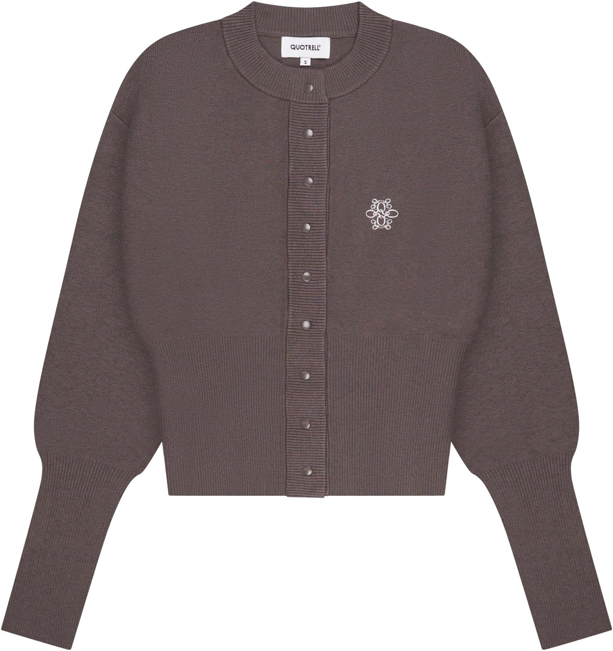 Quotrell Chloe Knitted Cardigan | Brown/off White Bruin