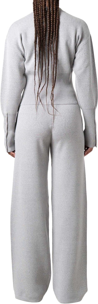 Quotrell Chloe Knitted Cardigan | Grey Melee/white Grijs