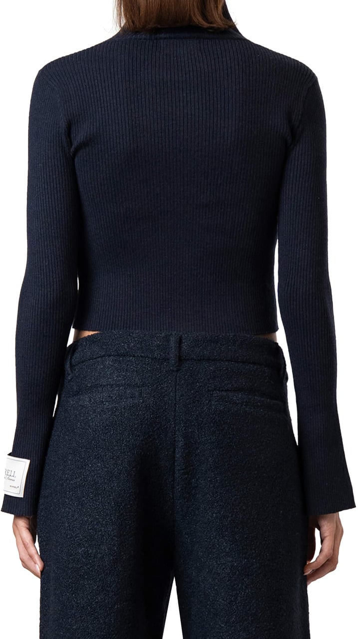Quotrell Fede Knitted Zip | Navy Blauw