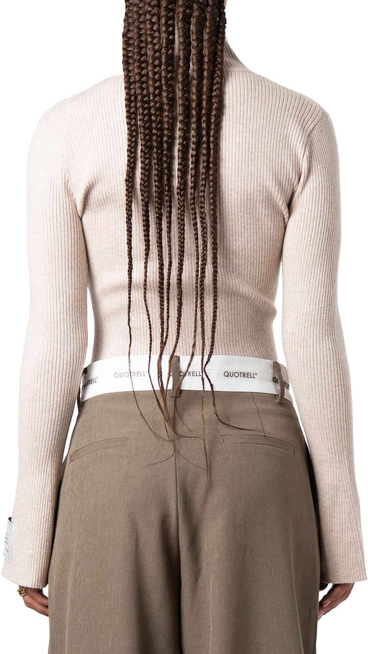 Quotrell Fede Knitted Zip | Beige Beige