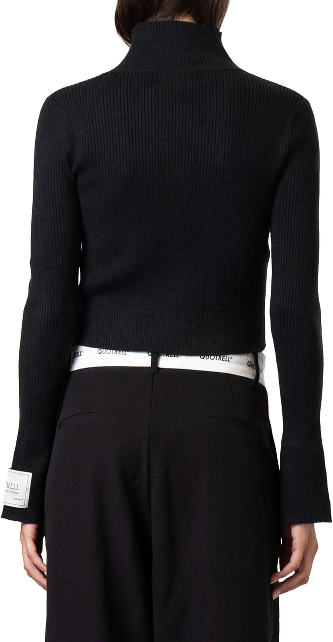 Quotrell Fede Knitted Zip | Black Zwart