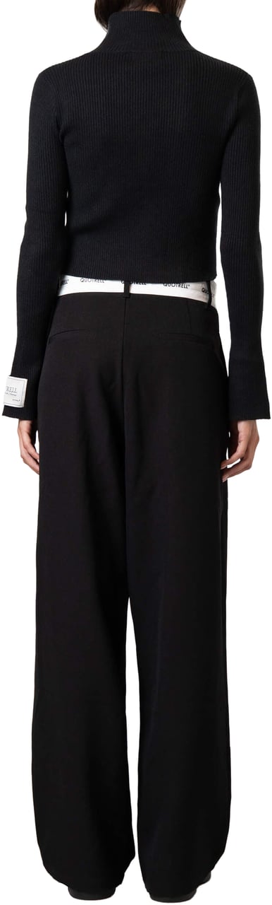Quotrell Fede Knitted Zip | Black Zwart