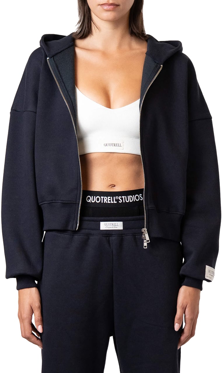 Quotrell Jada Zip Hoodie | Navy Blauw