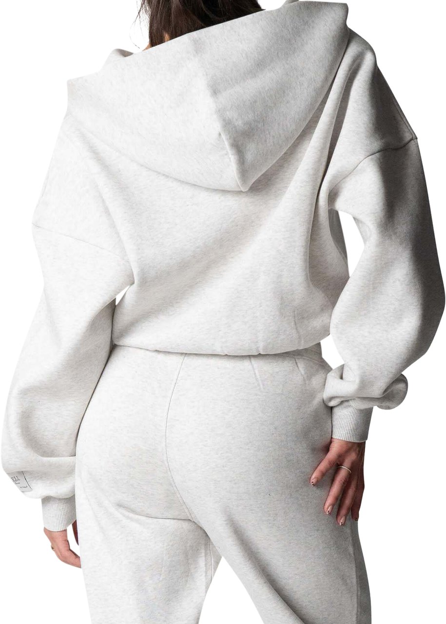 Quotrell Jada Zip Hoodie | Light Grey Melee Grijs