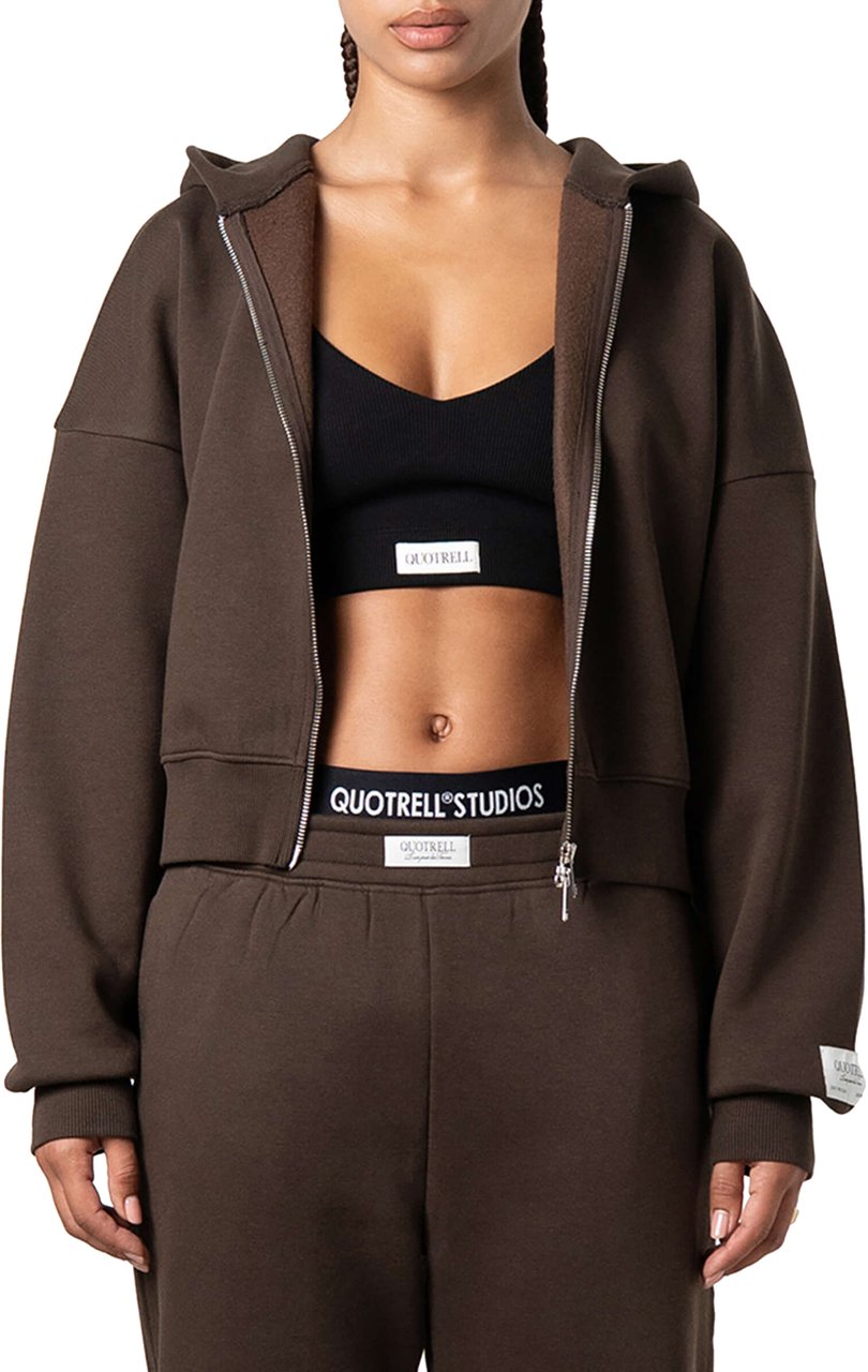 Quotrell Jada Zip Hoodie | Brown Bruin