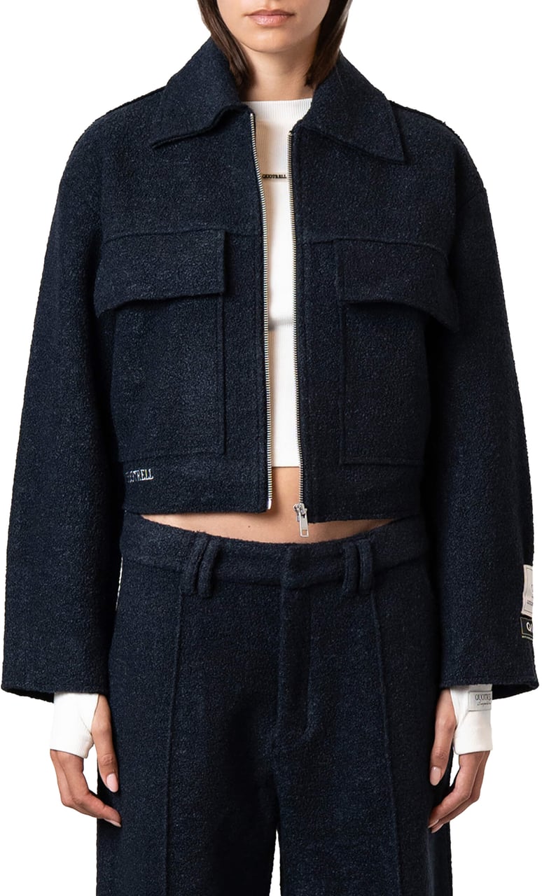 Quotrell Layla Cropped Jacket | Navy Blauw