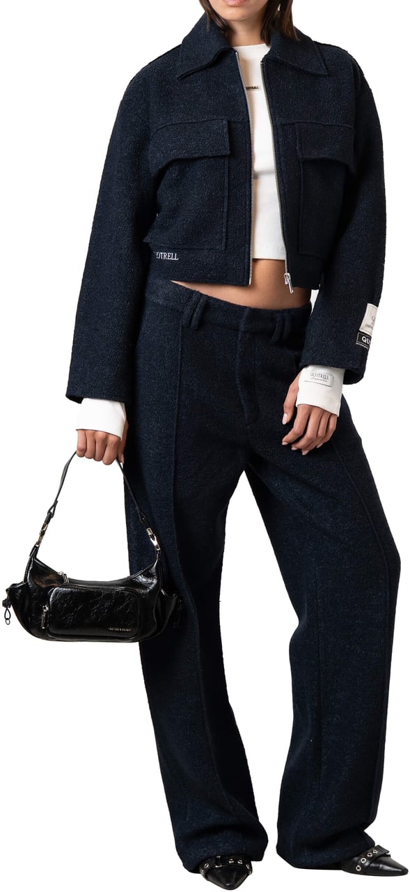 Quotrell Layla Cropped Jacket | Navy Blauw