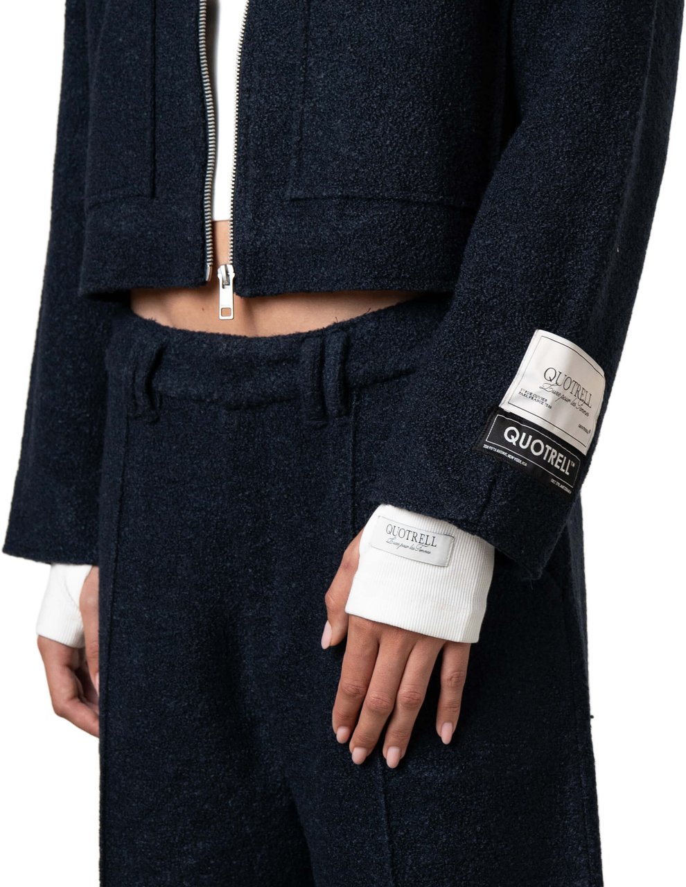 Quotrell Layla Cropped Jacket | Navy Blauw