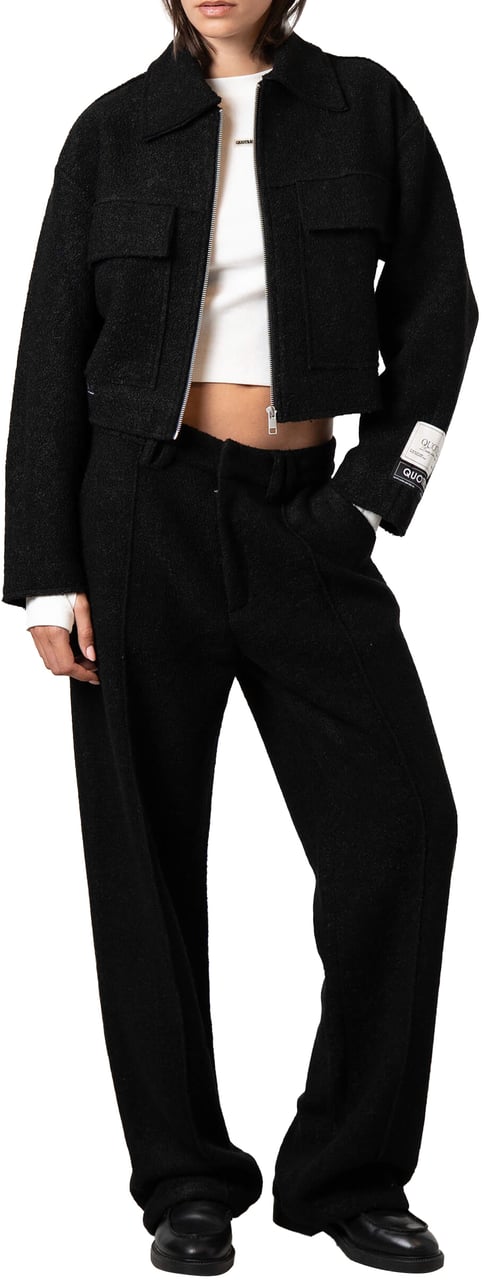 Quotrell Layla Cropped Jacket | Black Zwart