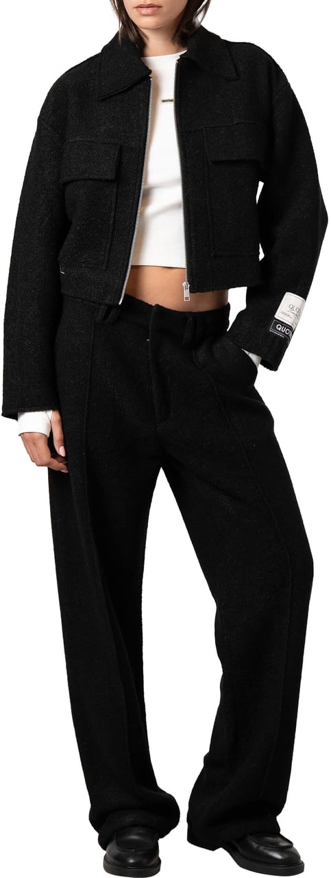 Quotrell Layla Cropped Jacket | Black Zwart