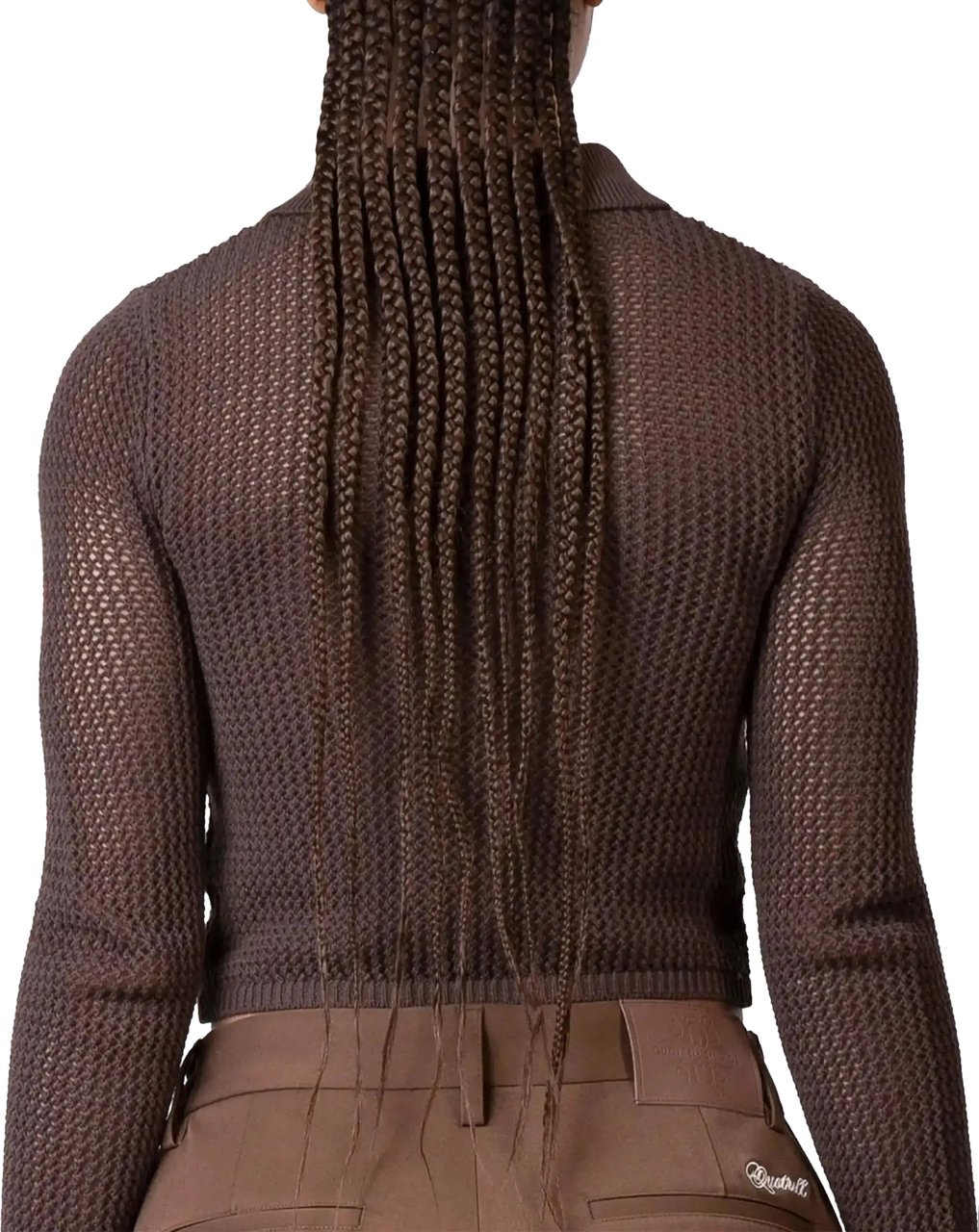 Quotrell Gia Knitted Zip Top | Brown Bruin