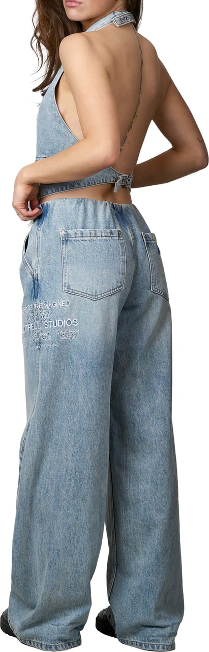 Quotrell Jax Denim Top | Light Blue Blauw