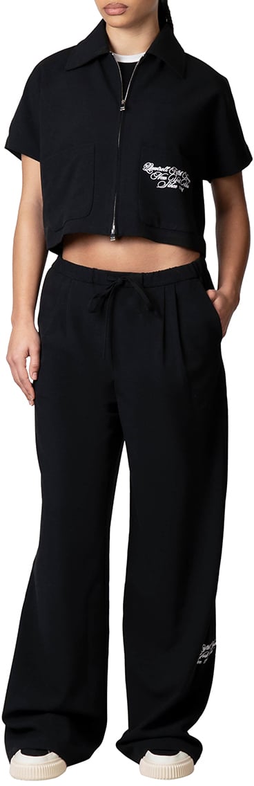 Quotrell Rae Zip Top | Black Zwart