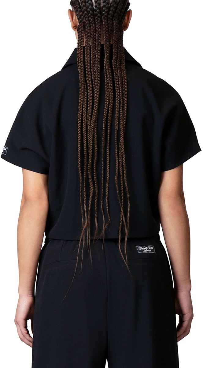 Quotrell Rae Zip Top | Black Zwart