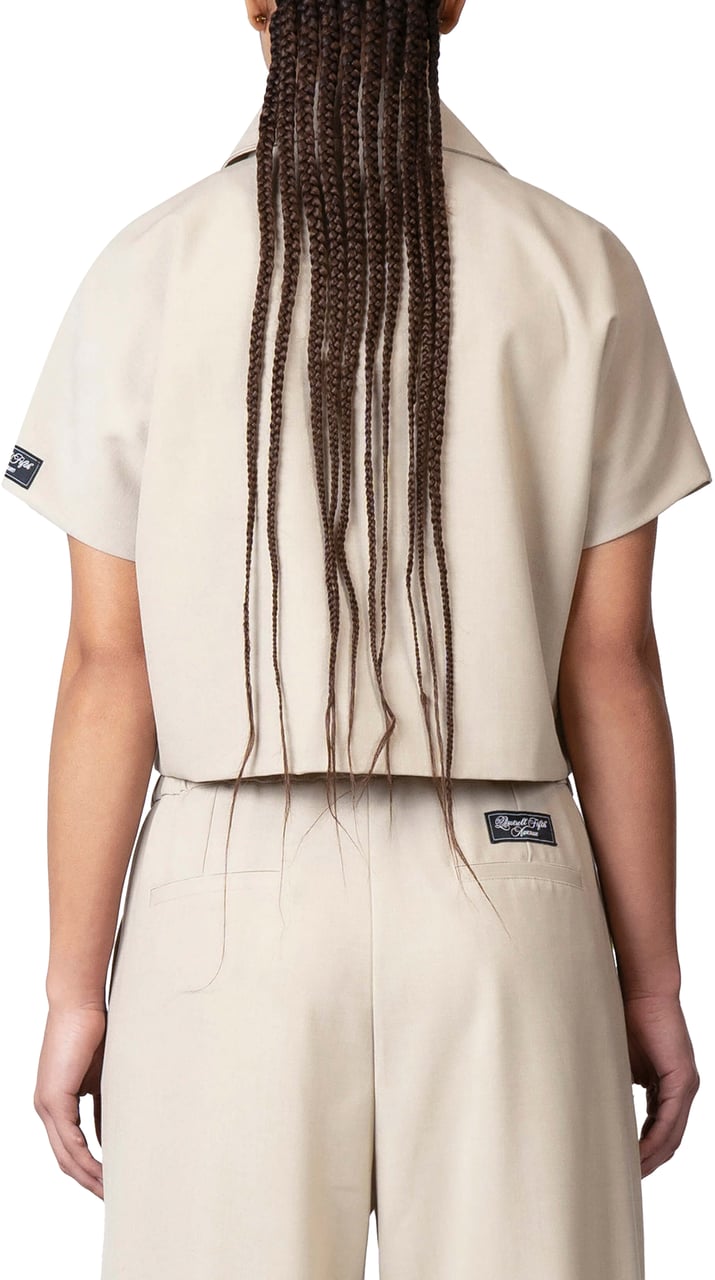 Quotrell Rae Zip Top | Beige Beige