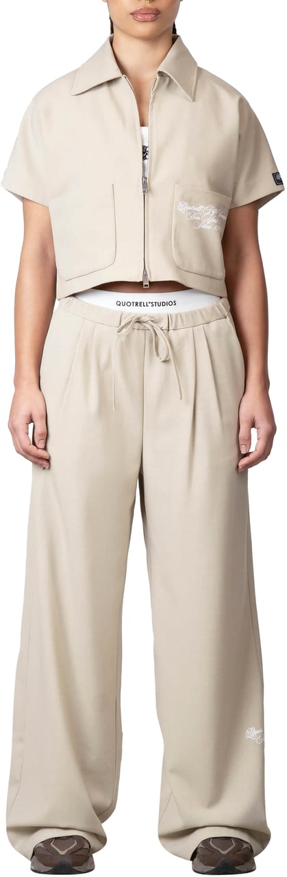 Quotrell Rae Zip Top | Beige Beige