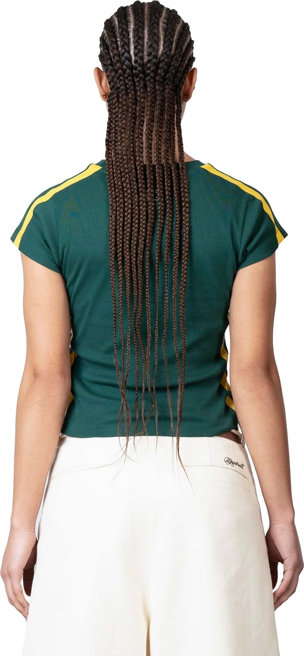Quotrell Nessa Top | Green/yellow Groen