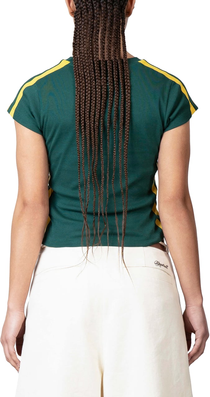 Quotrell Nessa Top | Green/yellow Groen