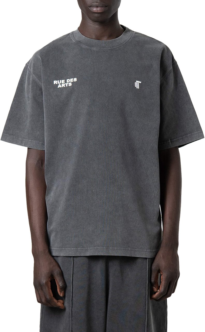 Quotrell Suva Tee | Acid Grey/white Grijs