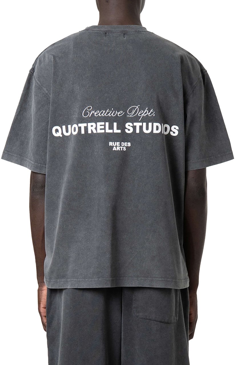 Quotrell Suva Tee | Acid Grey/white Grijs