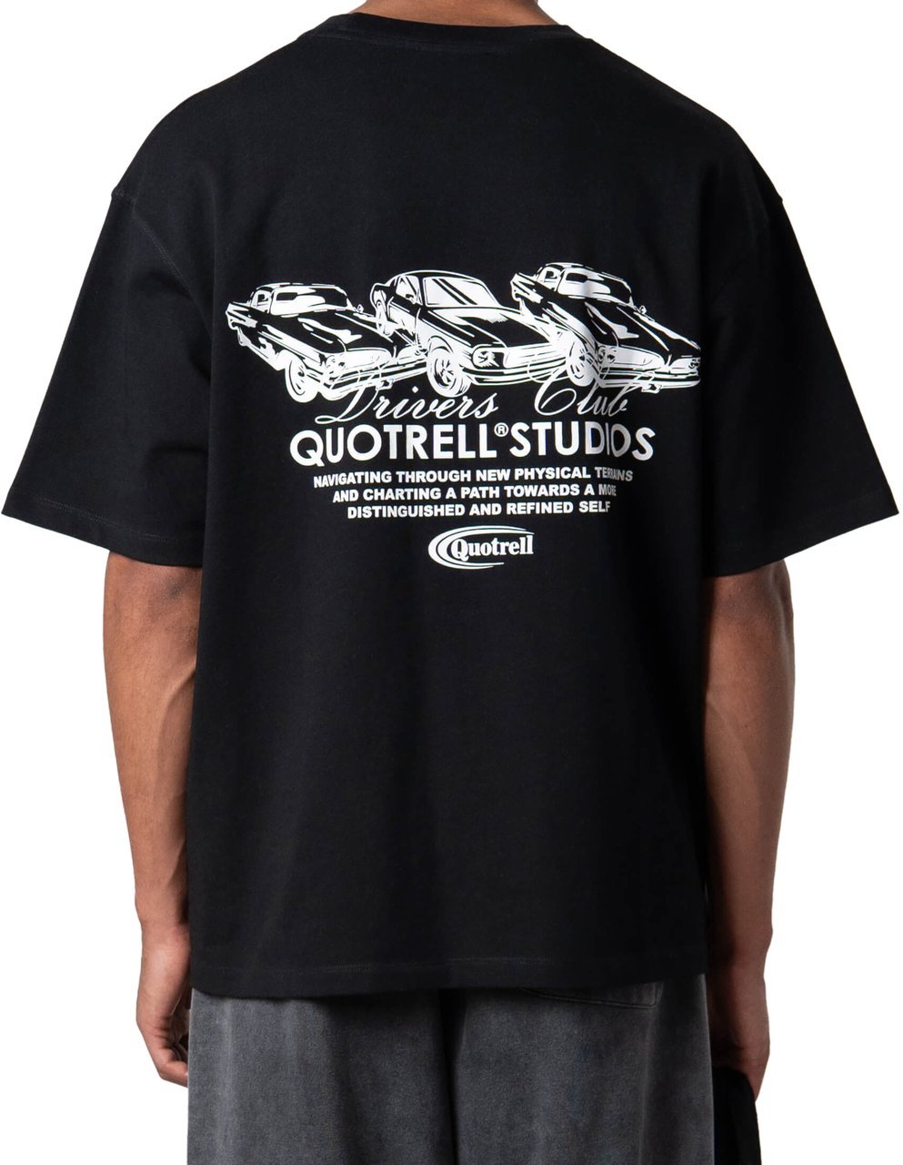Quotrell Cruiser Tee | Black/white Zwart
