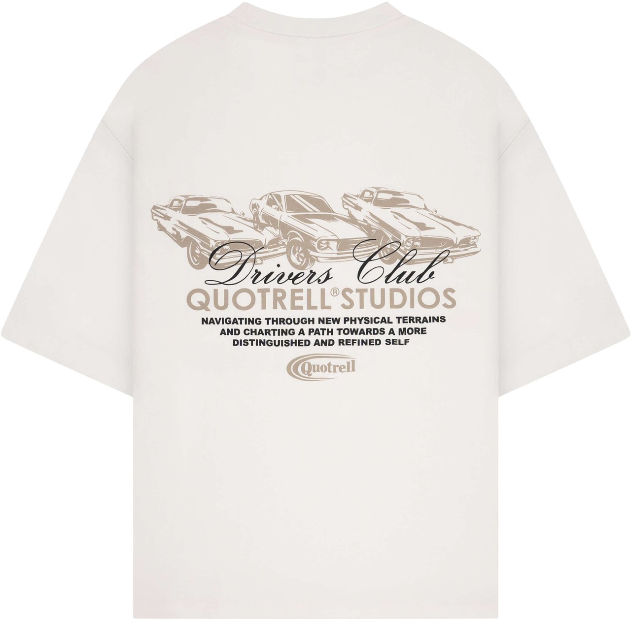 Quotrell Cruiser Tee | Ecru/taupe Wit