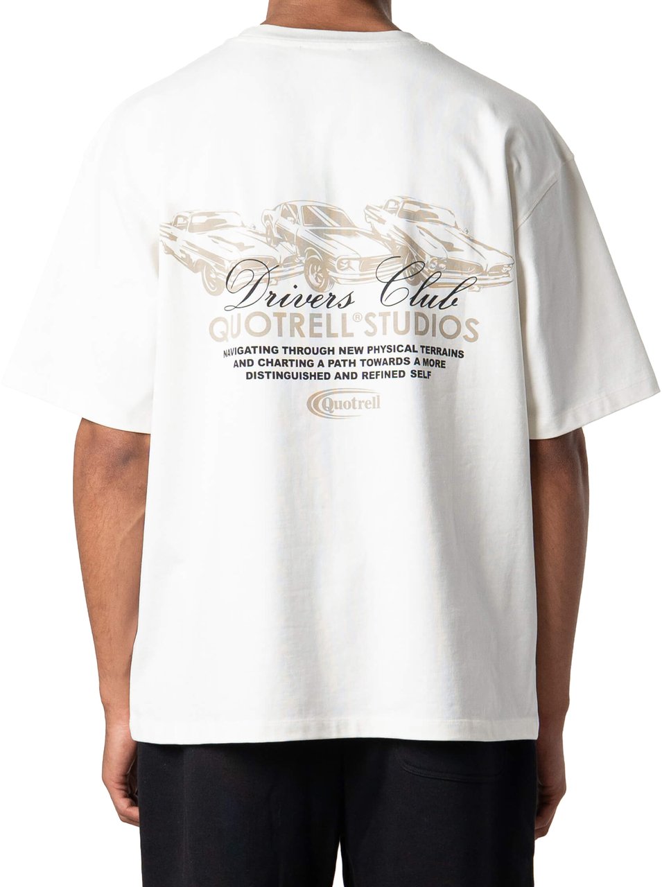 Quotrell Cruiser Tee | Ecru/taupe Wit