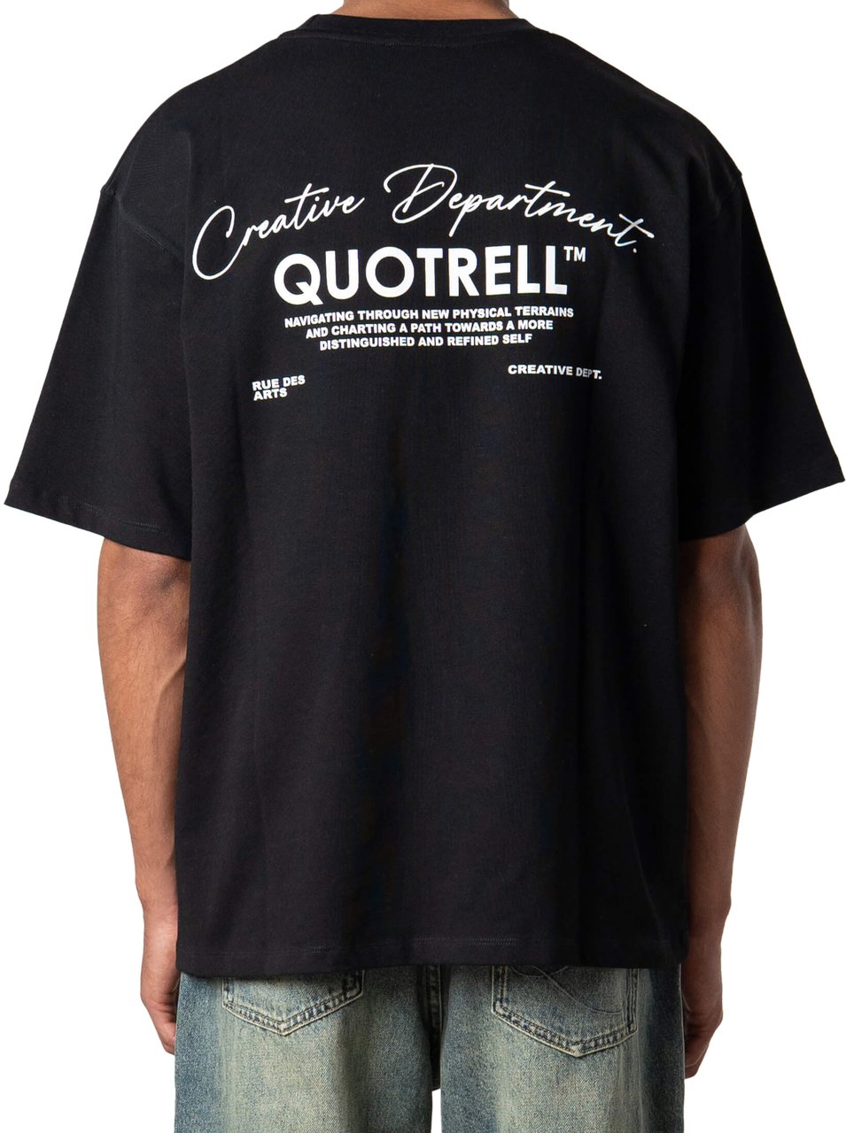 Quotrell Department Tee | Black/white Zwart
