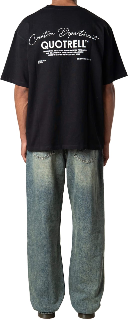 Quotrell Department Tee | Black/white Zwart