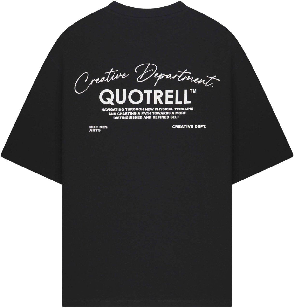 Quotrell Department Tee | Black/white Zwart