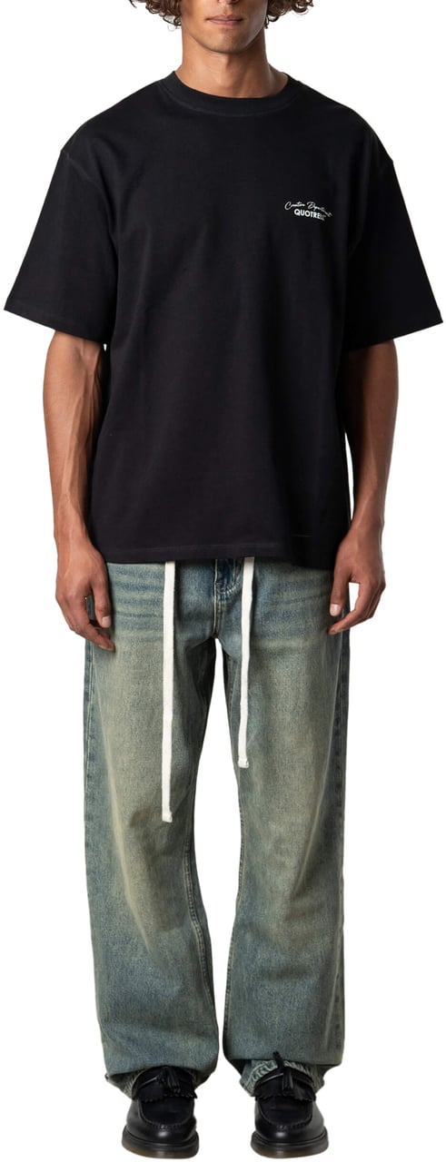 Quotrell Department Tee | Black/white Zwart