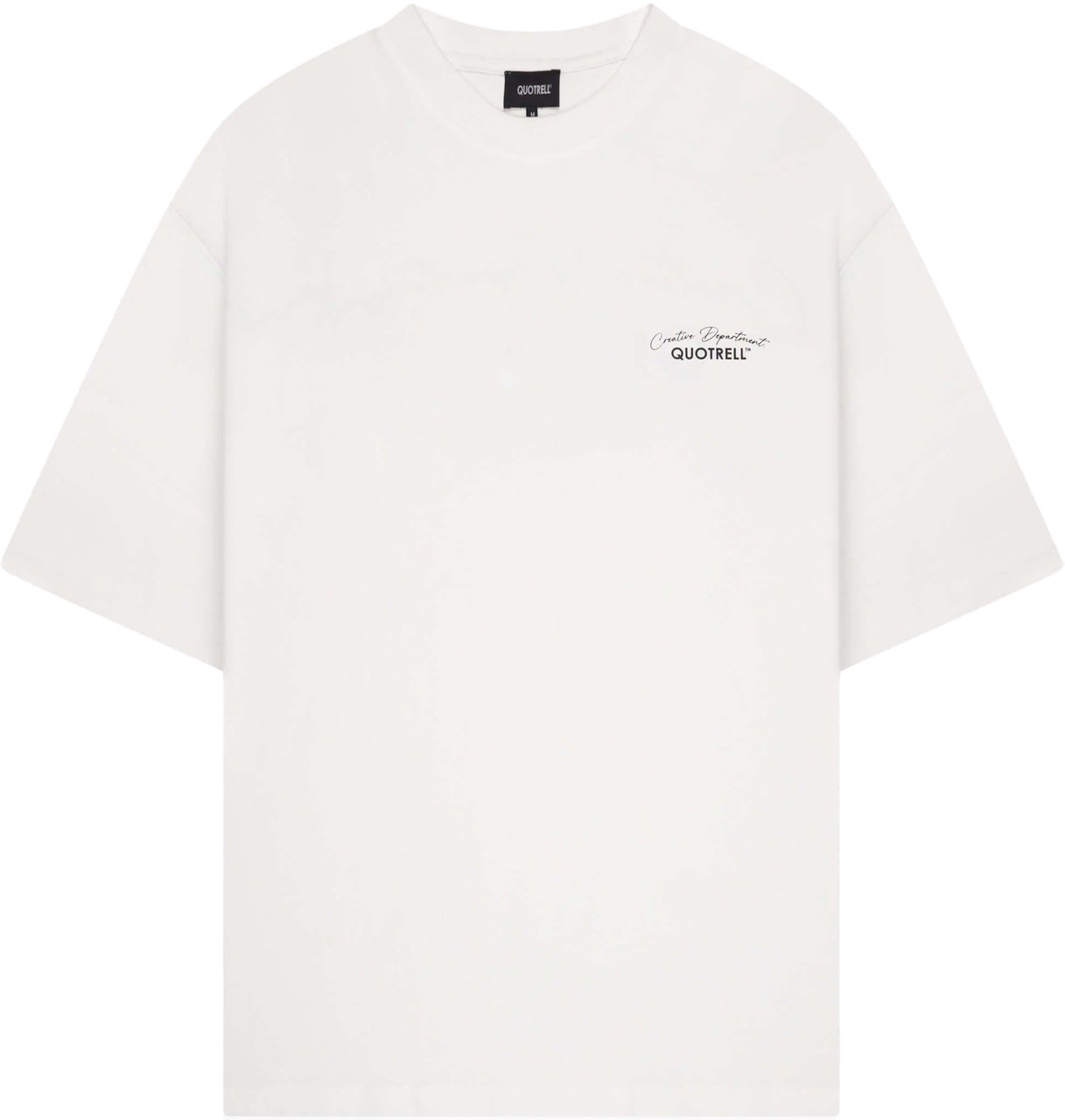 Quotrell Department Tee | White/black Wit