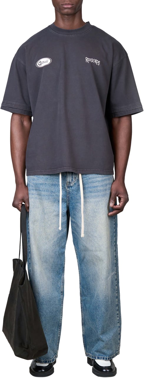 Quotrell Reelow Tee | Acid Grey/white Grijs