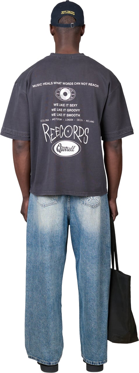 Quotrell Reelow Tee | Acid Grey/white Grijs