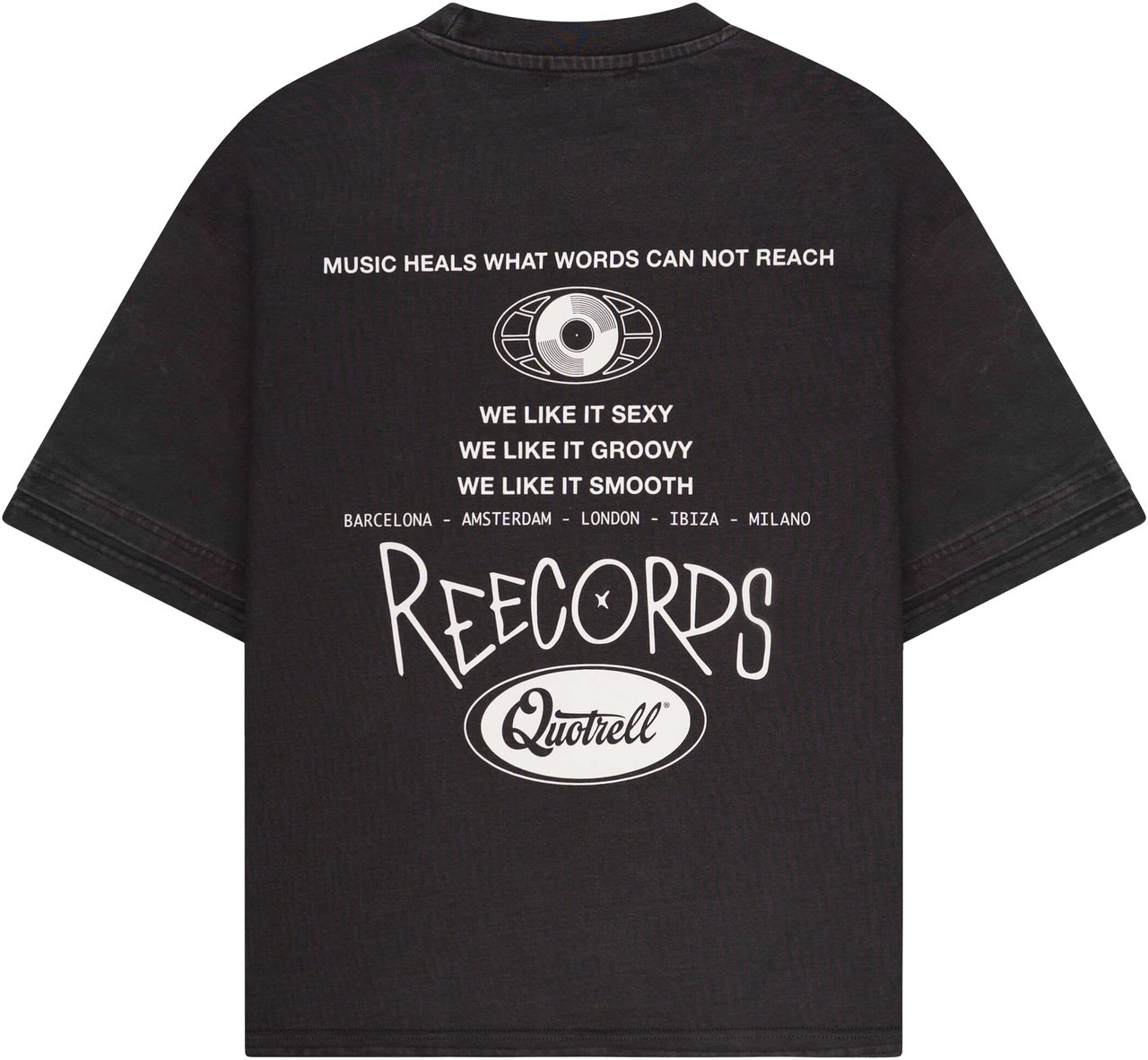 Quotrell Reelow Tee | Acid Grey/white Grijs