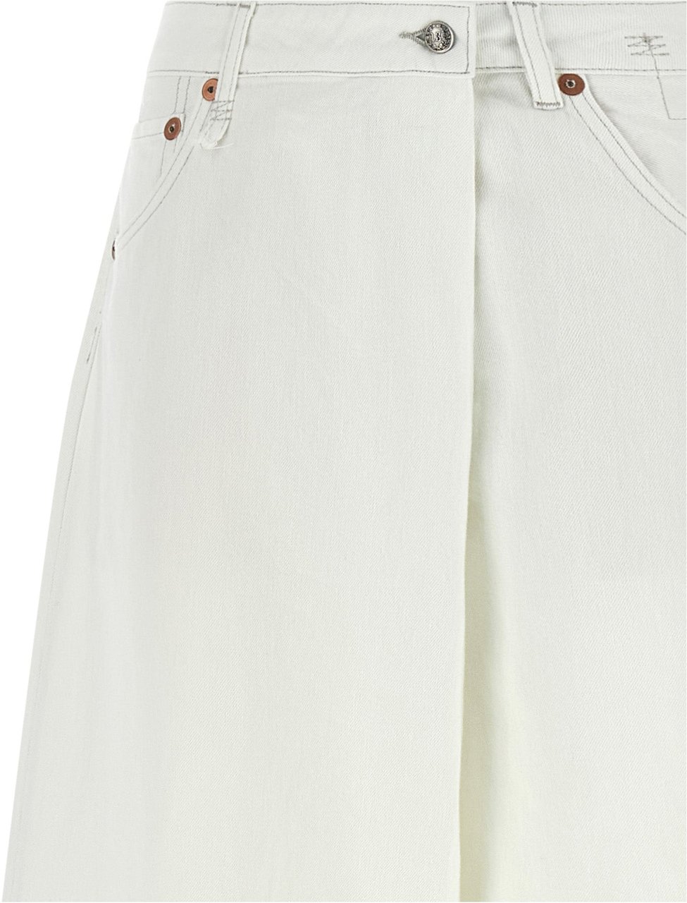 R13 White Cotton Jeans Denim Wit