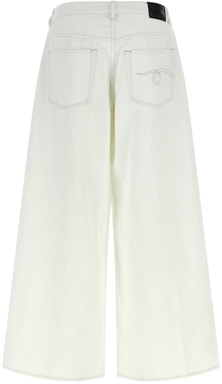 R13 White Cotton Jeans Denim Wit