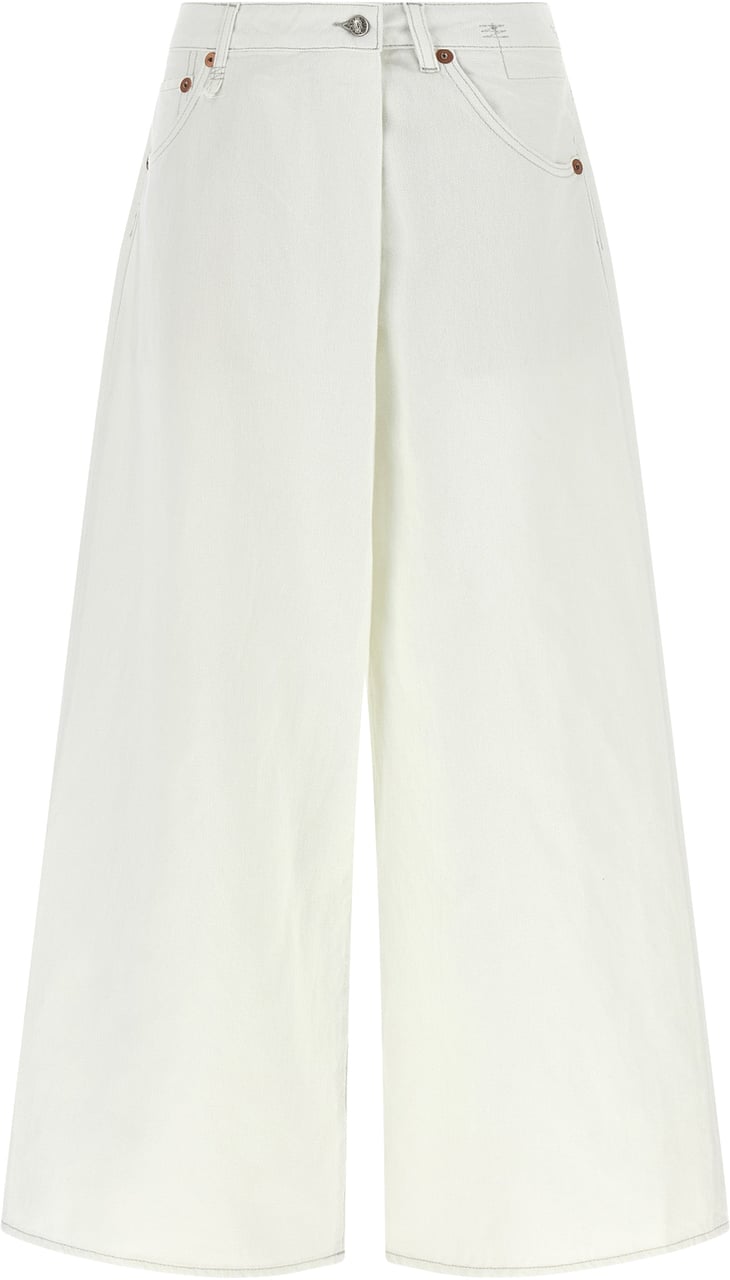 R13 White Cotton Jeans Denim Wit