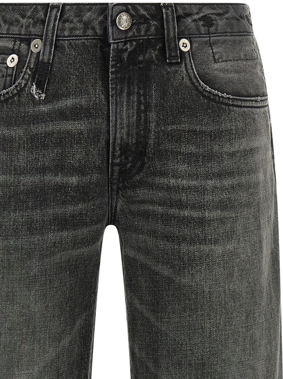 R13 Gray Cotton Straight-Leg Jeans Grijs