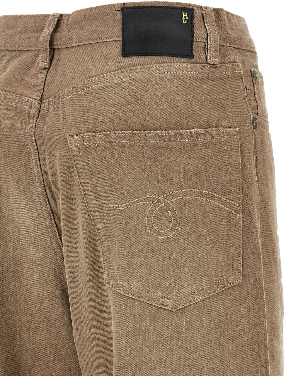 R13 Brown Cotton High-Waisted Jean Bruin